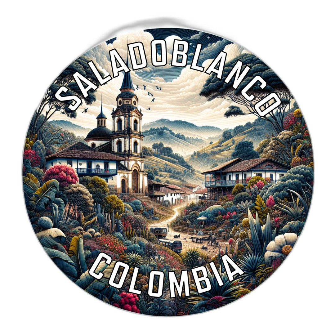 Saladoblanco Colombia Souvenir Die Cut Flat Magnet Image 1