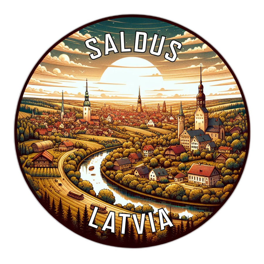 Saldus Latvia Souvenir Die Cut Flat Magnet Image 1