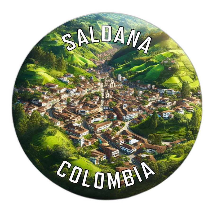 Saldana Colombia Souvenir Die Cut Flat Magnet Image 1