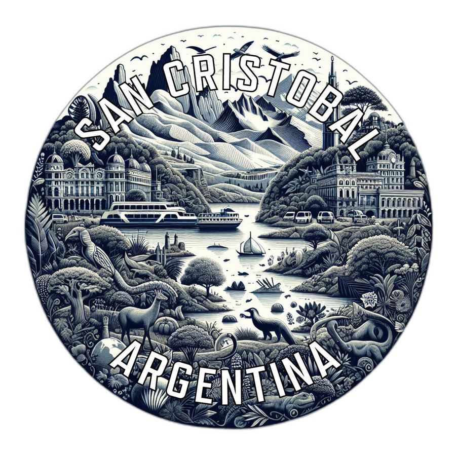 San Cristobal Argentina Souvenir Die Cut Flat Magnet Image 1