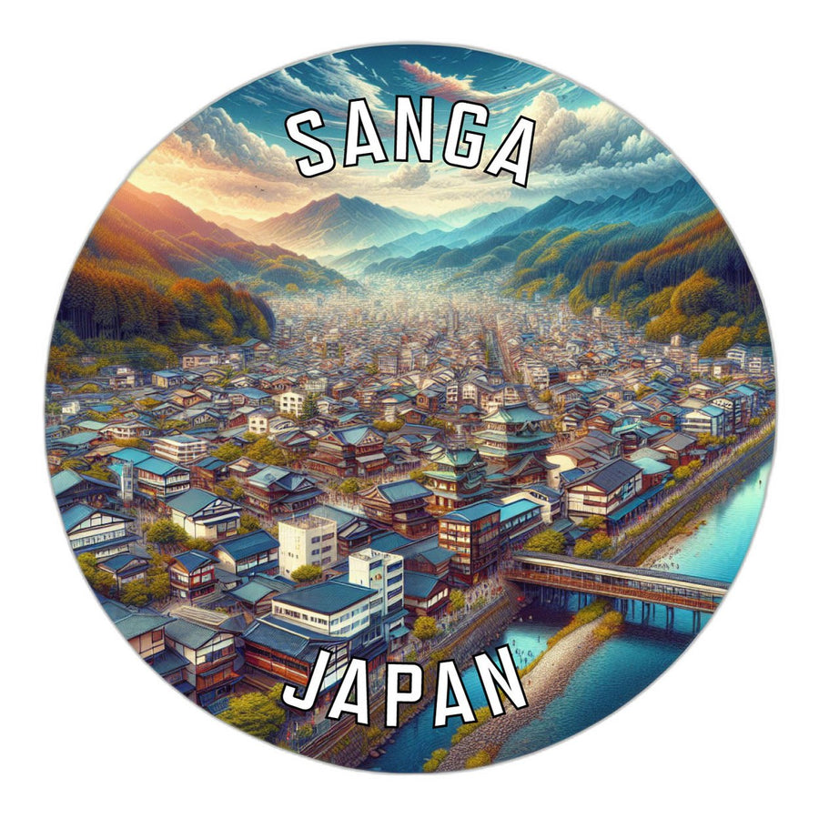 Sanga Japan Souvenir Die Cut Flat Magnet Image 1