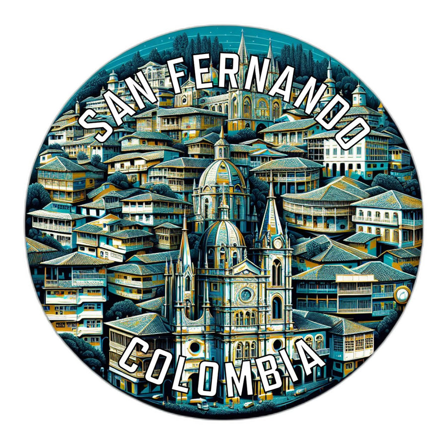 San Fernando Colombia Souvenir Die Cut Flat Magnet Image 1