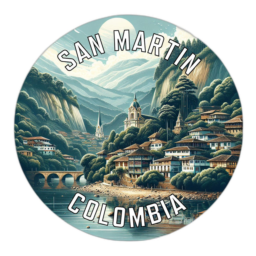 San Martin Colombia Souvenir Die Cut Flat Magnet Image 1