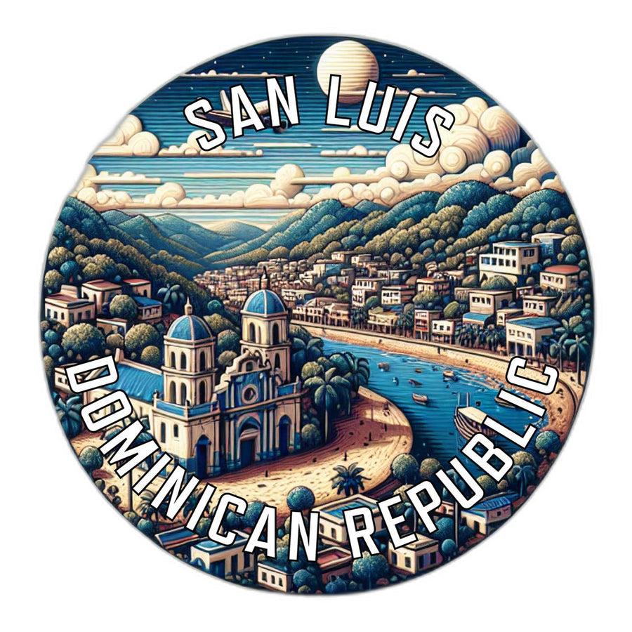 San Luis Dominican Republic Souvenir Die Cut Flat Magnet Image 1