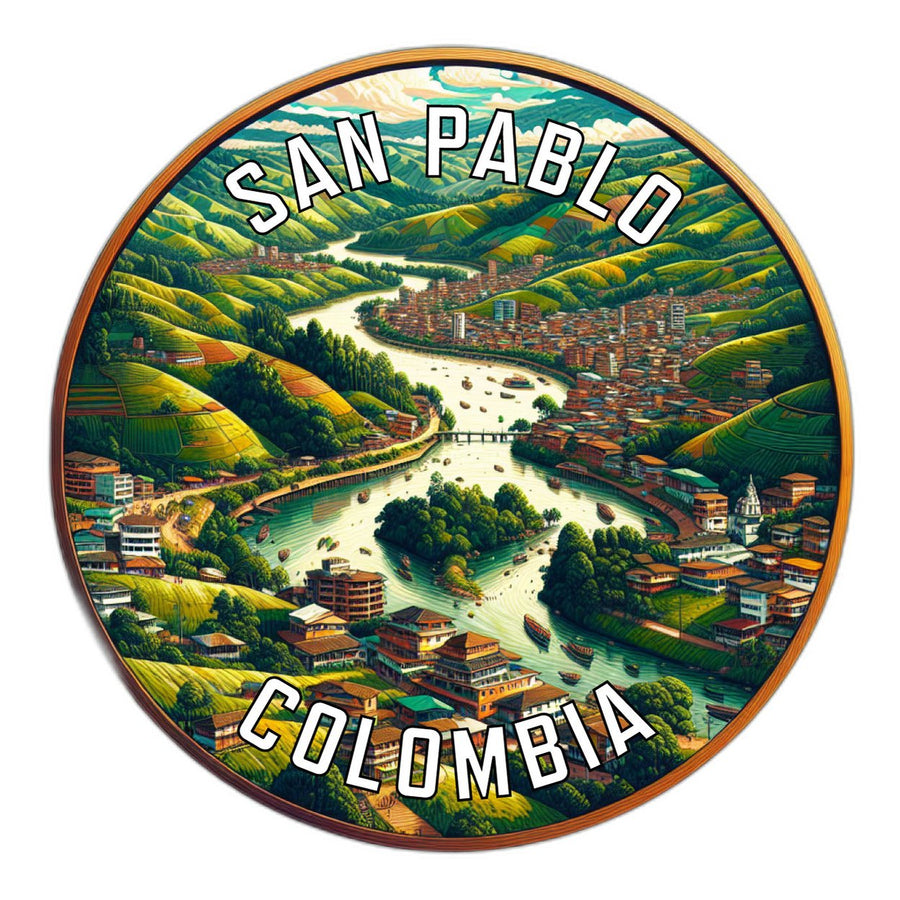 San Pablo Colombia Souvenir Die Cut Flat Magnet Image 1