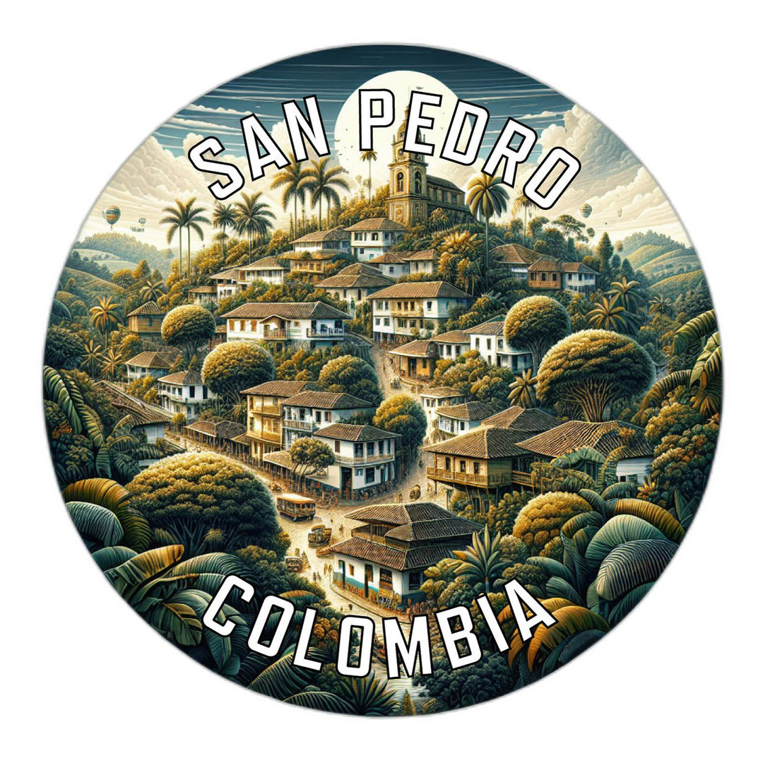 San Pedro Colombia Souvenir Die Cut Flat Magnet Image 1