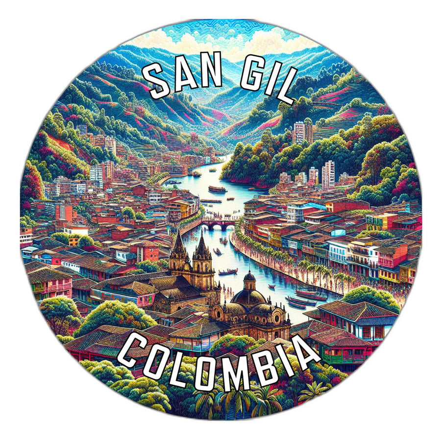 San Gil Colombia Souvenir Die Cut Flat Magnet Image 1