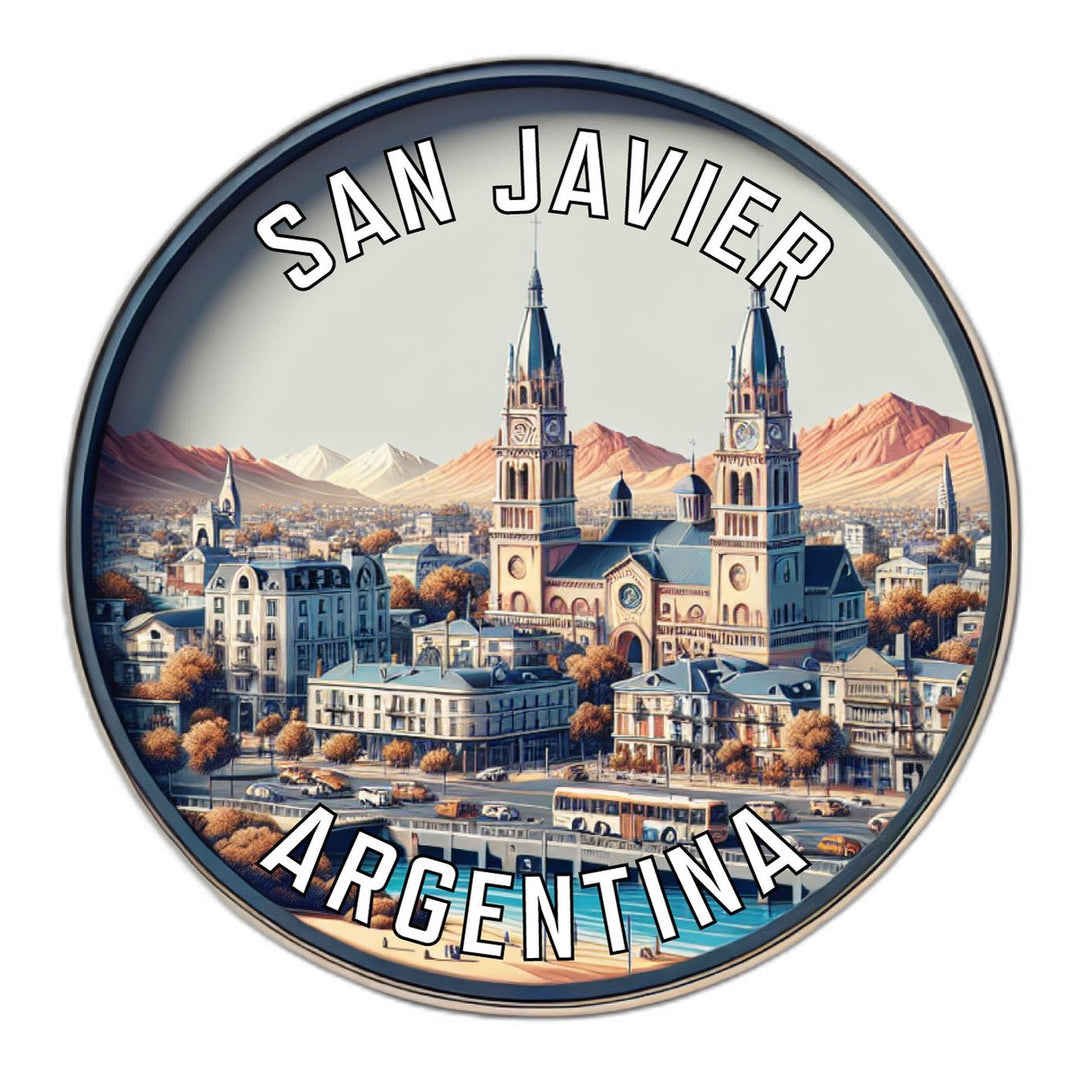 San Javier Argentina Souvenir Die Cut Flat Magnet Image 1