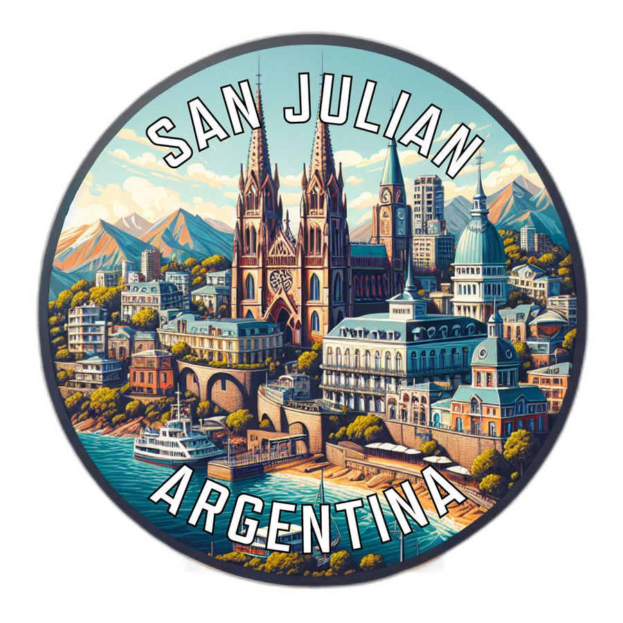 San Julian Argentina Souvenir Die Cut Flat Magnet Image 1