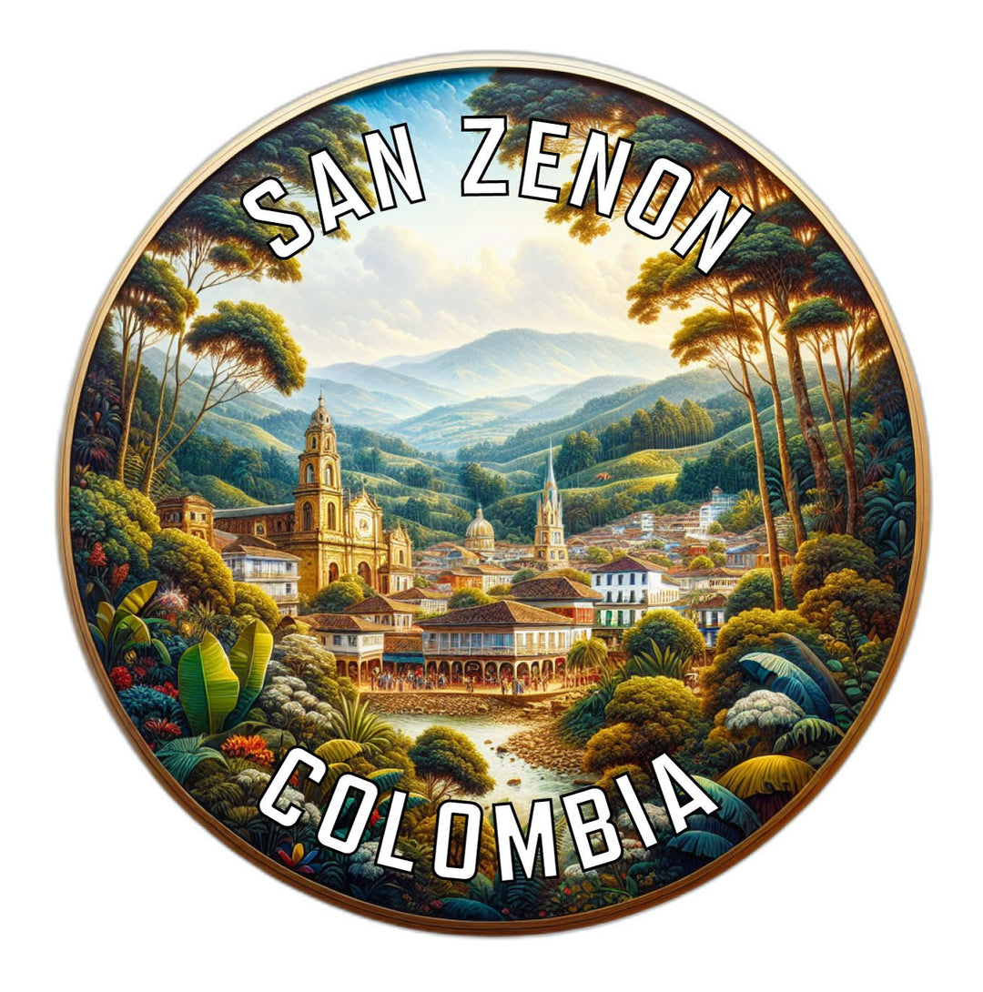 San Zenon Colombia Souvenir Die Cut Flat Magnet Image 1