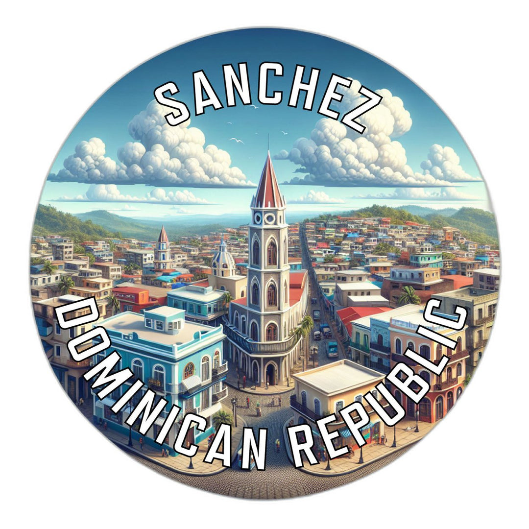 Sanchez Dominican Republic Souvenir Die Cut Flat Magnet Image 1