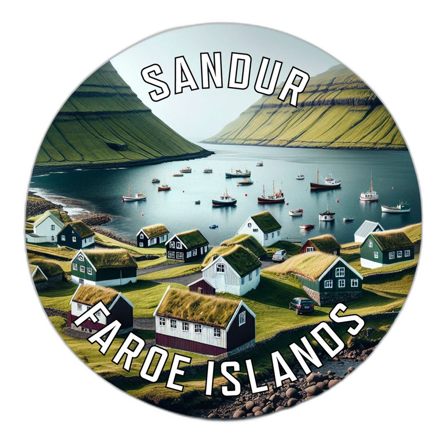 Sandur Faroe Islands Souvenir Die Cut Flat Magnet Image 1