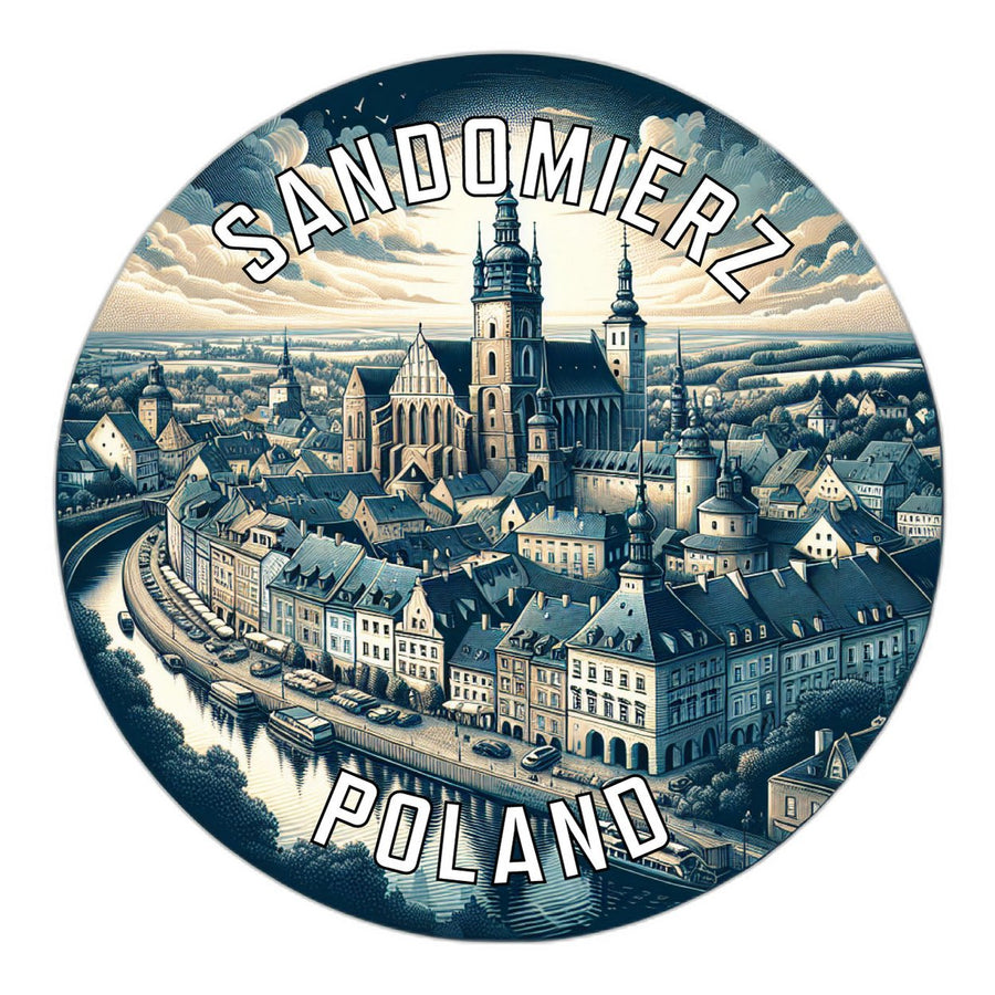 Sandomierz Poland Souvenir Die Cut Flat Magnet Image 1