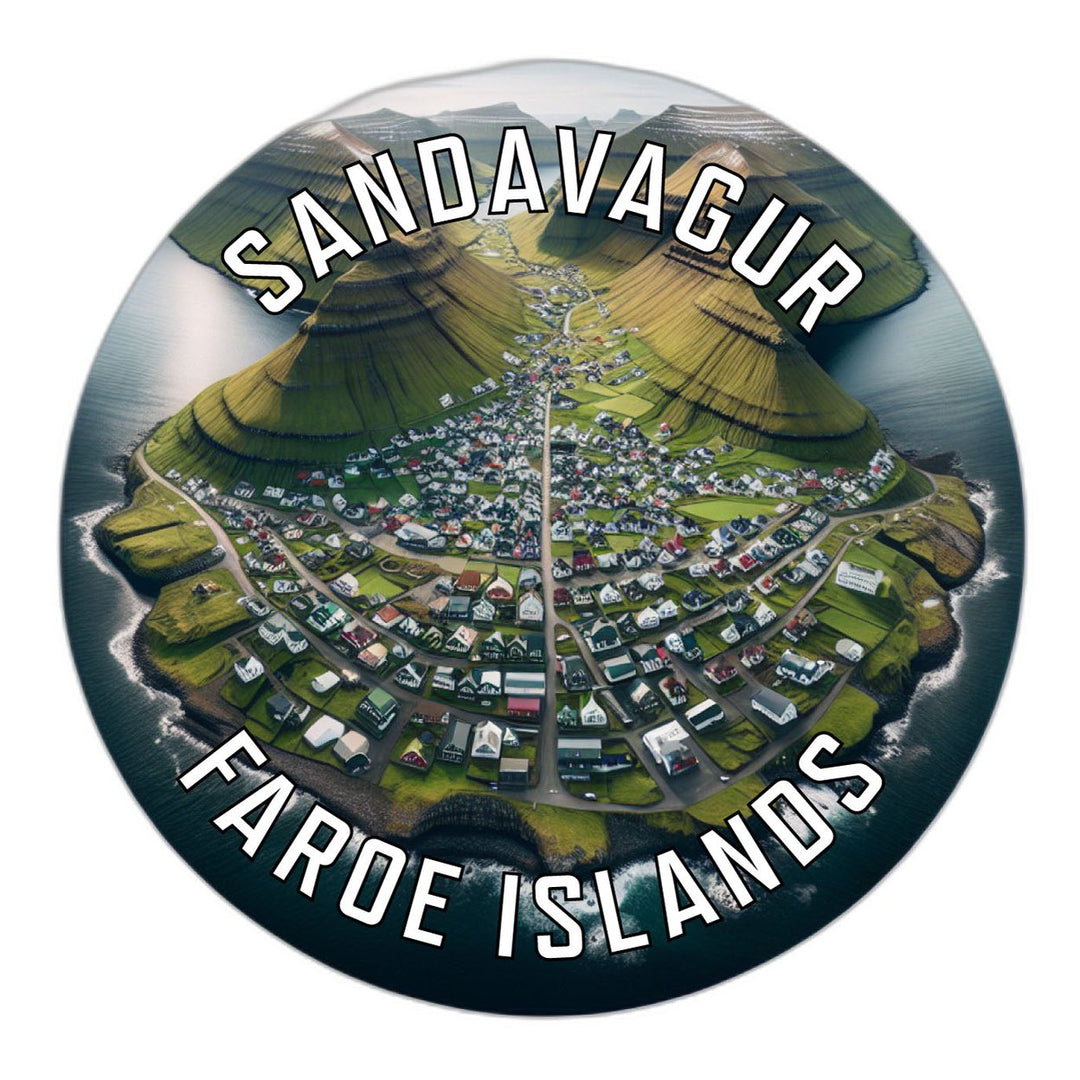 Sandavagur Faroe Islands Souvenir Die Cut Flat Magnet Image 1