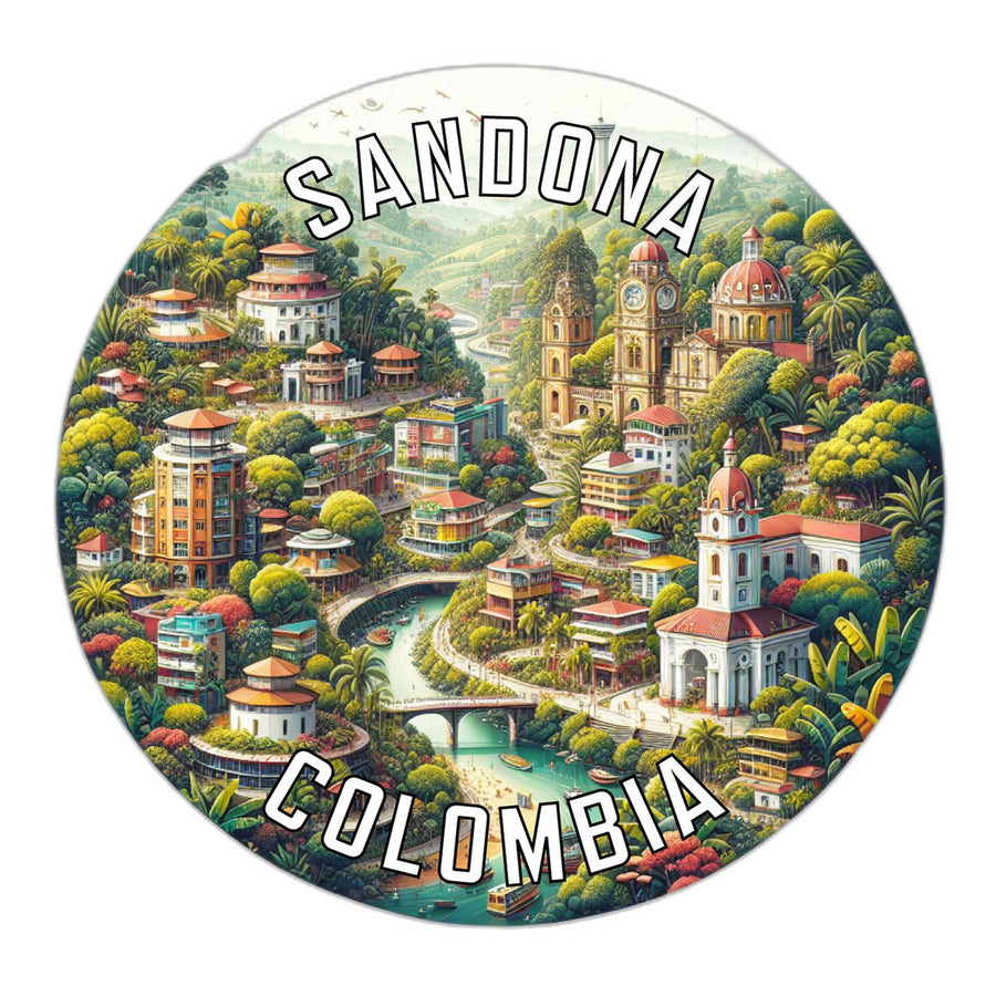 Sandona Colombia Souvenir Die Cut Flat Magnet Image 1