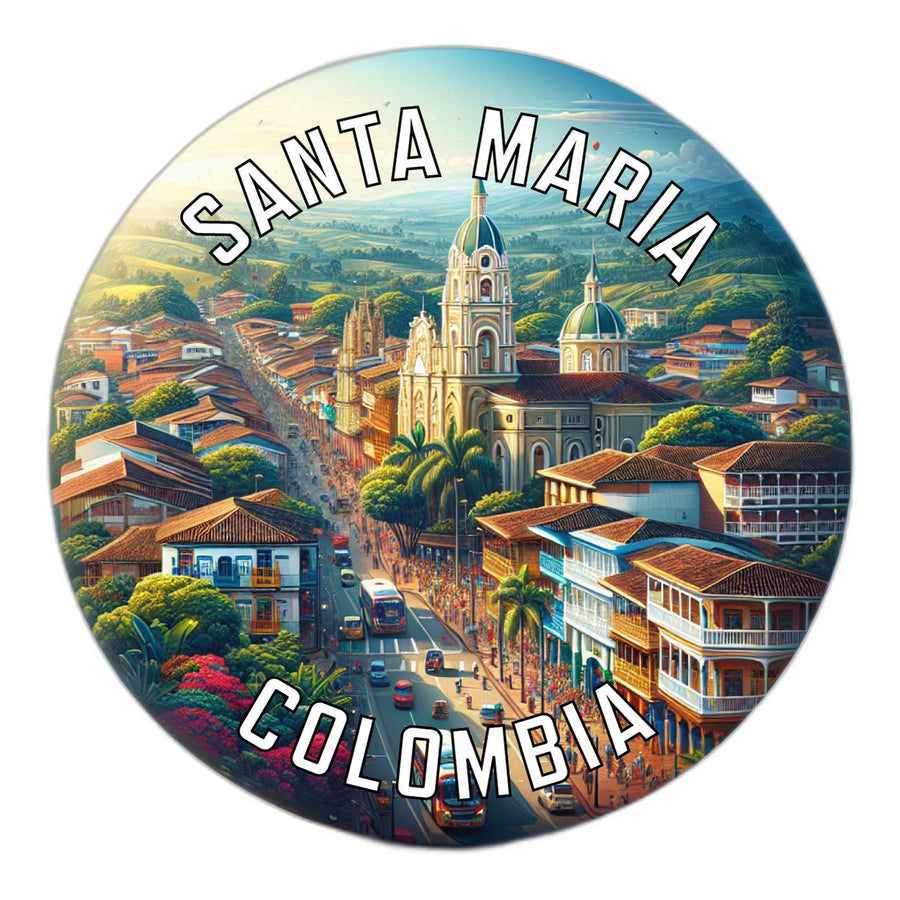 Santa Maria Colombia Souvenir Die Cut Flat Magnet Image 1