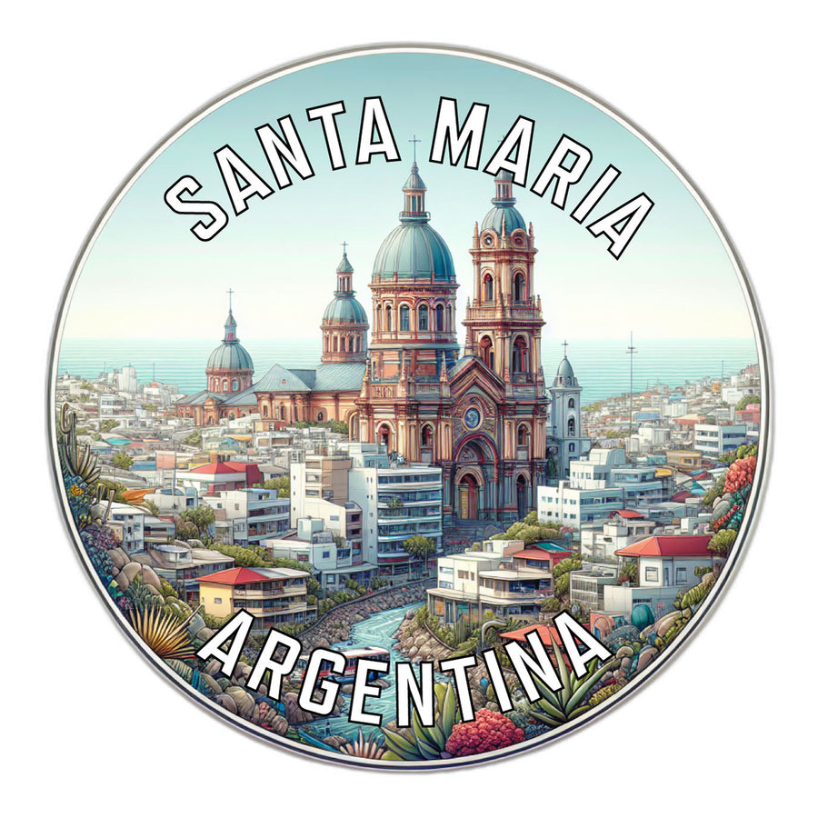 Santa Maria Argentina Souvenir Die Cut Flat Magnet Image 1