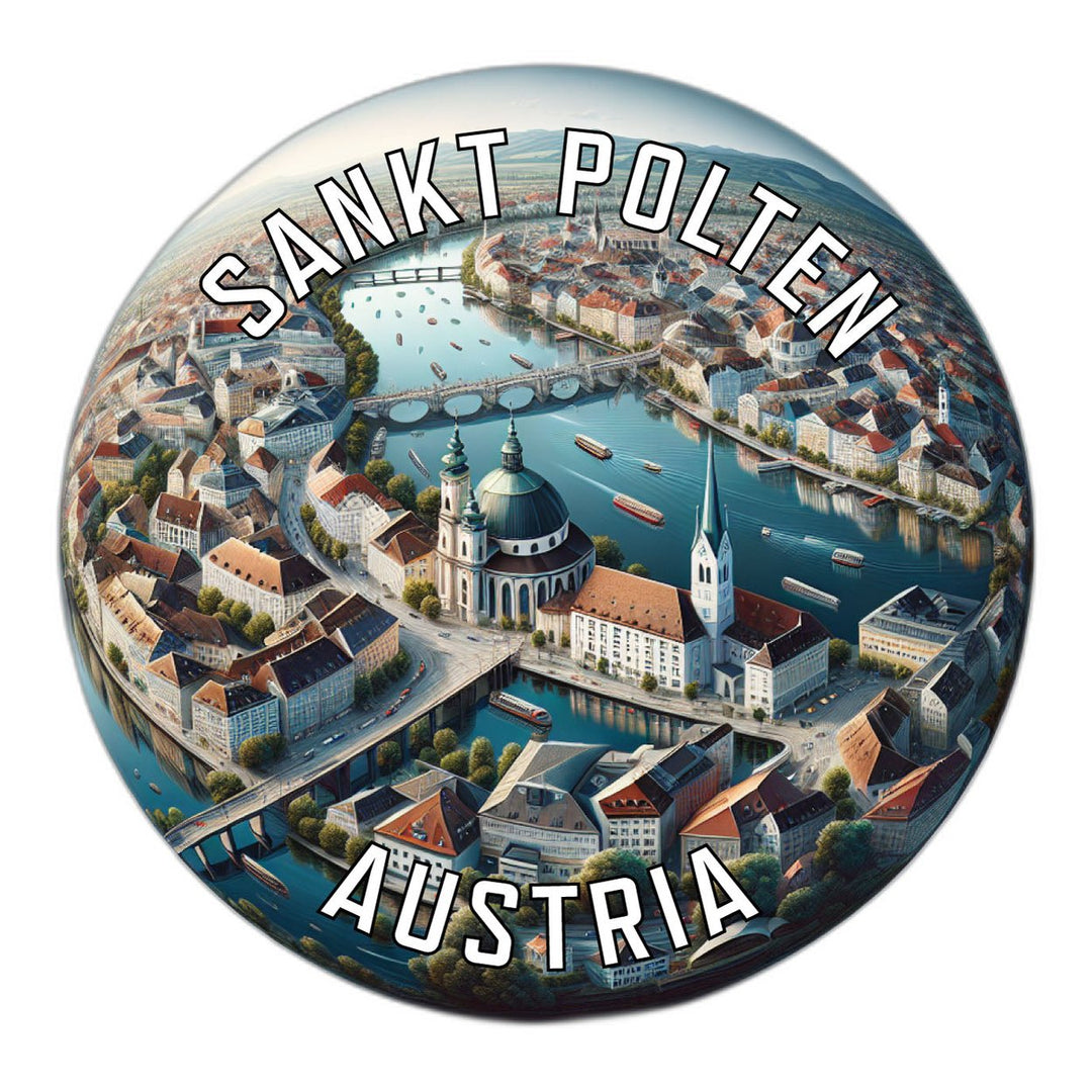 Sankt Polten Austria Souvenir Die Cut Flat Magnet Image 1