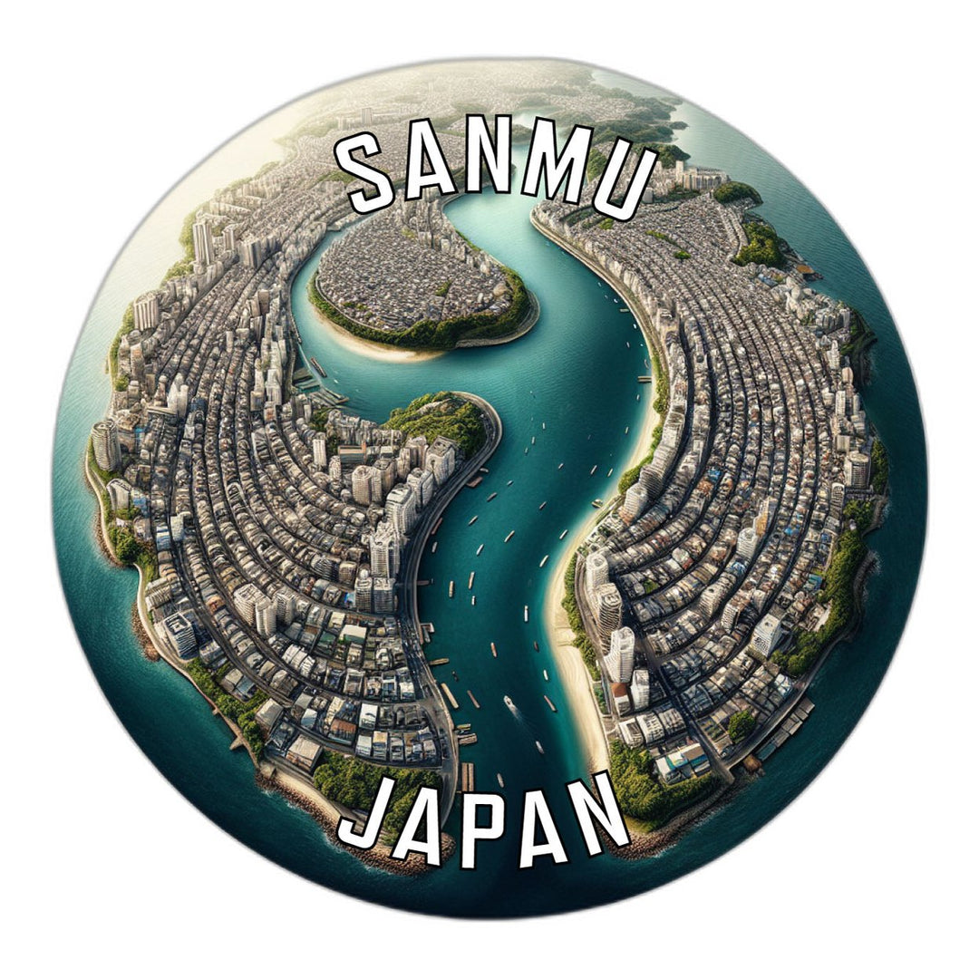 Sanmu Japan Souvenir Die Cut Flat Magnet Image 1