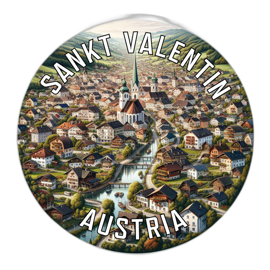 Sankt Valentin Austria Souvenir Die Cut Flat Magnet Image 1