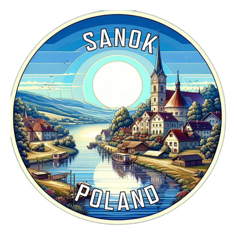 Sanok Poland Souvenir Die Cut Flat Magnet Image 1