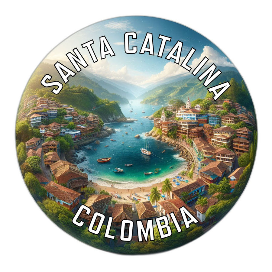 Santa Catalina Colombia Souvenir Die Cut Flat Magnet Image 1