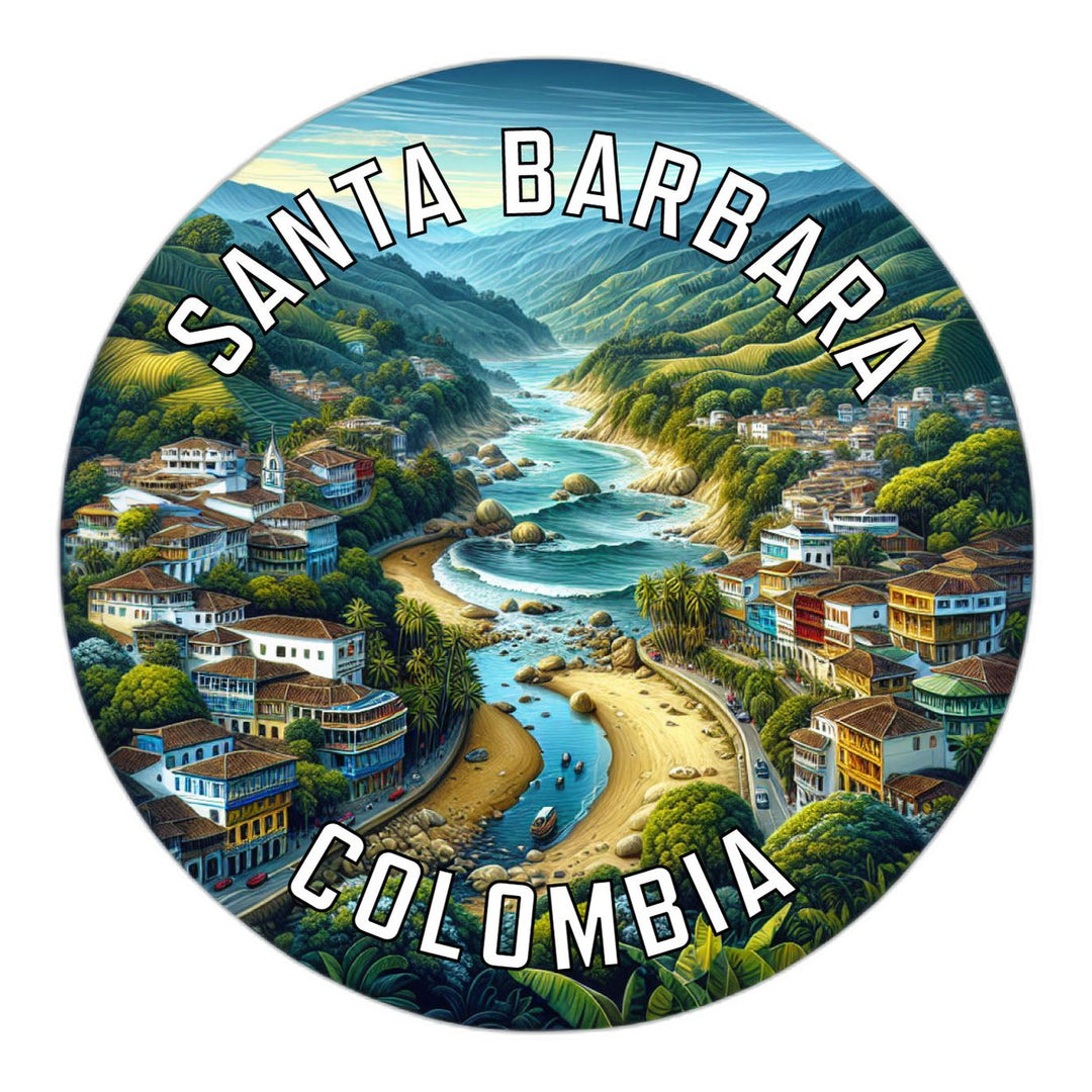 Santa Barbara Colombia Souvenir Die Cut Flat Magnet Image 1