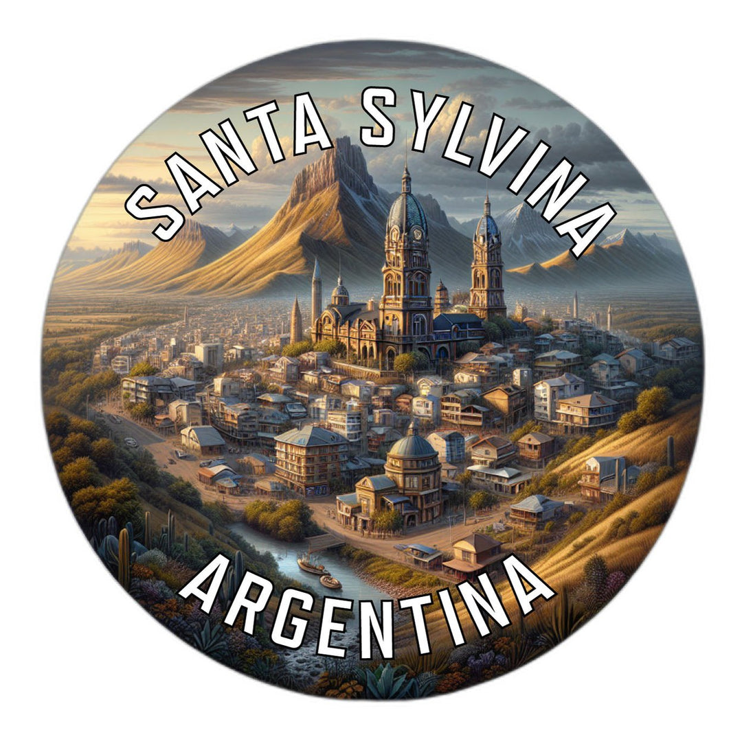 Santa Sylvina Argentina Souvenir Die Cut Flat Magnet Image 1