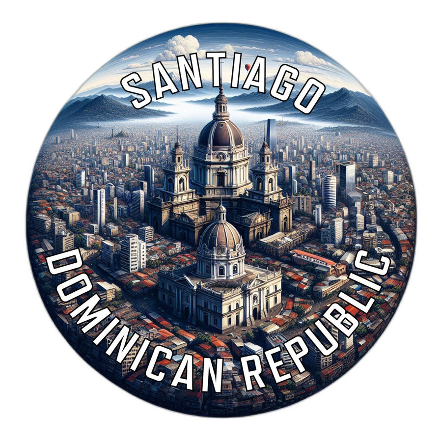 Santiago Dominican Republic Souvenir Die Cut Flat Magnet Image 1