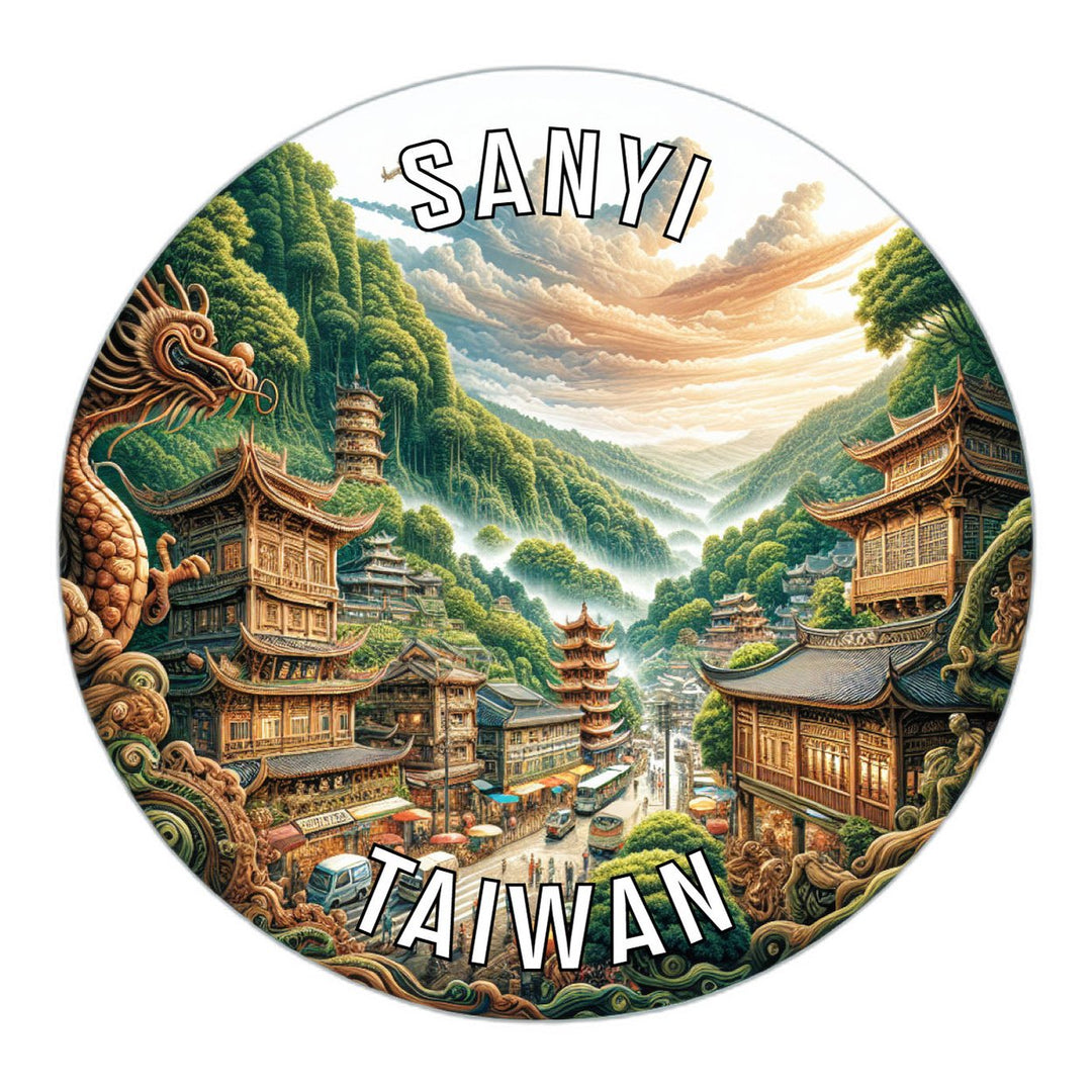 Sanyi Taiwan Souvenir Die Cut Flat Magnet Image 1