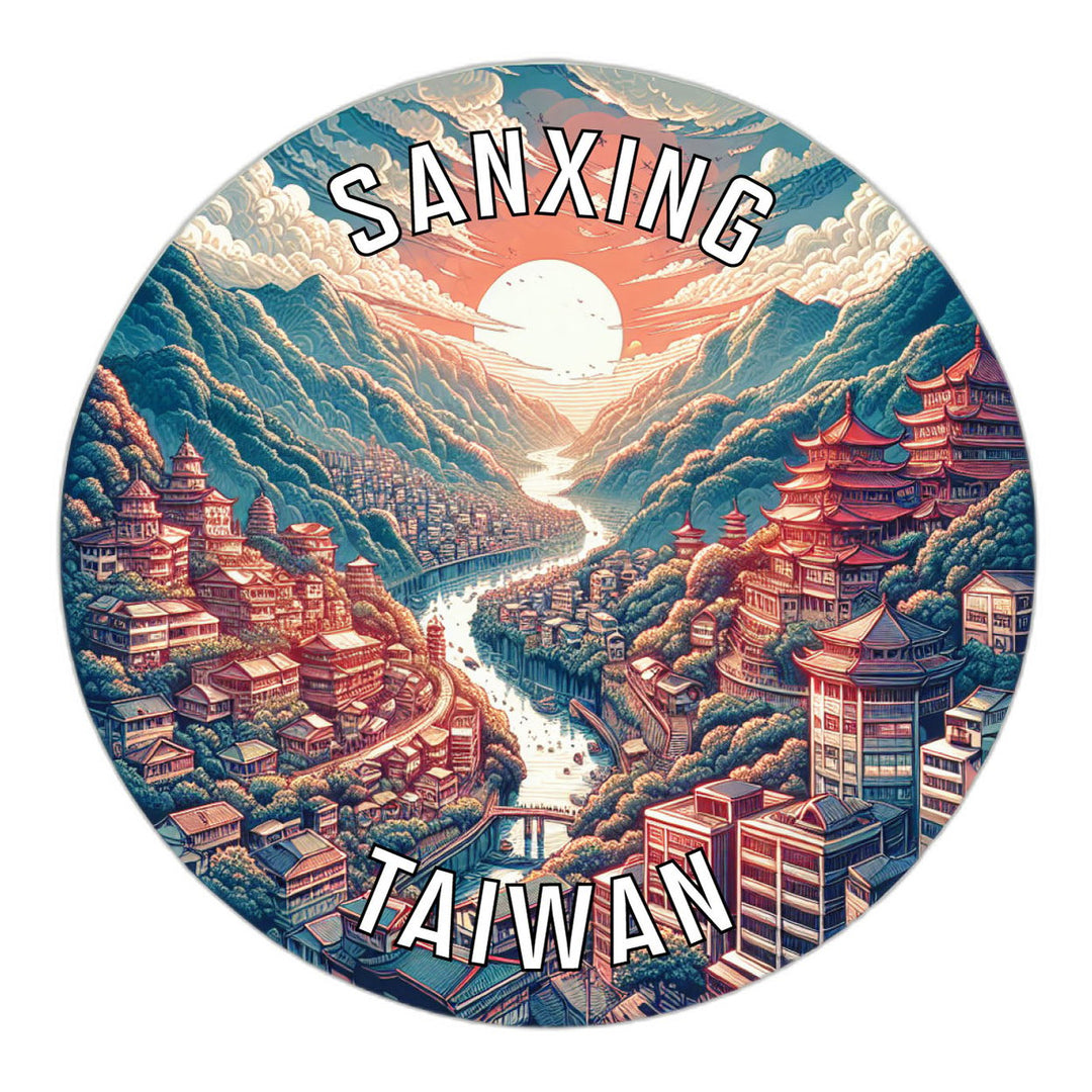 Sanxing Taiwan Souvenir Die Cut Flat Magnet Image 1