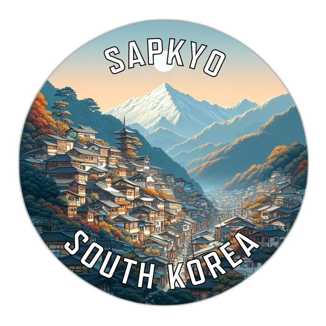 Sapkyo Korea South Souvenir Die Cut Flat Magnet Image 1