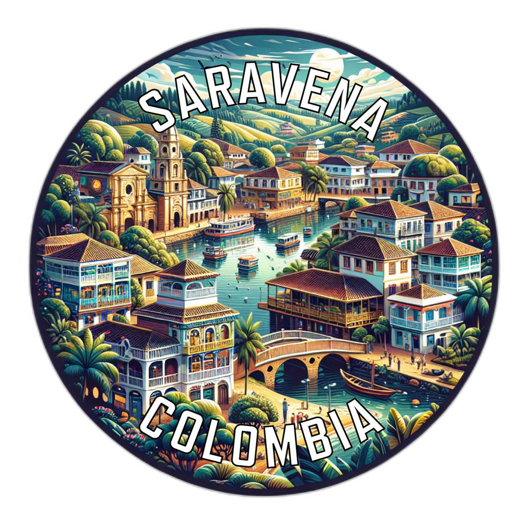 Saravena Colombia Souvenir Die Cut Flat Magnet Image 1