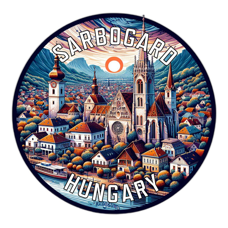 Sarbogard Hungary Souvenir Die Cut Flat Magnet Image 1