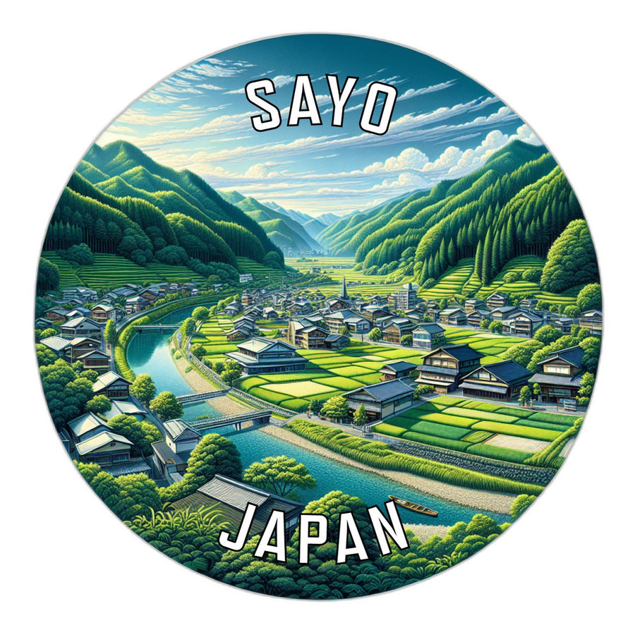 Sayo Japan Souvenir Die Cut Flat Magnet Image 1