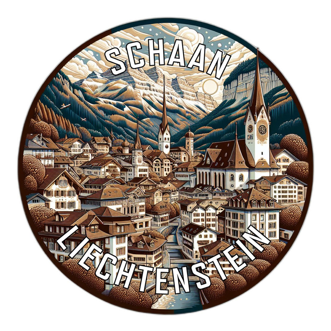 Schaan Liechtenstein Souvenir Die Cut Flat Magnet Image 1