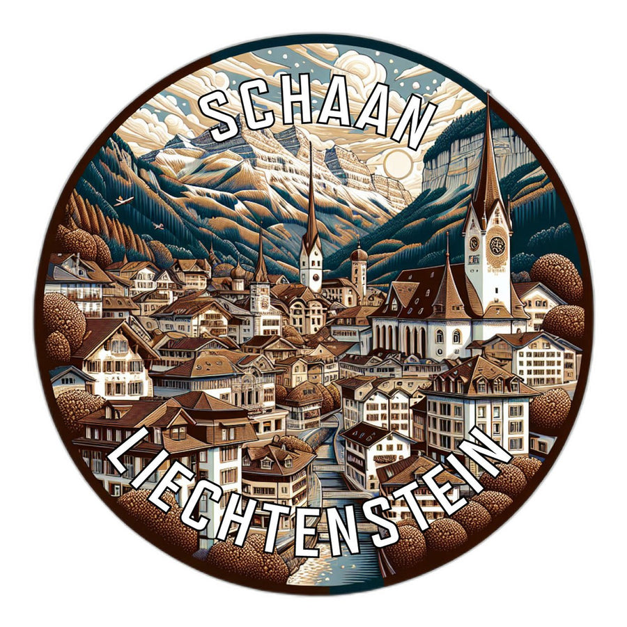 Schaan Liechtenstein Souvenir Die Cut Flat Magnet Image 1