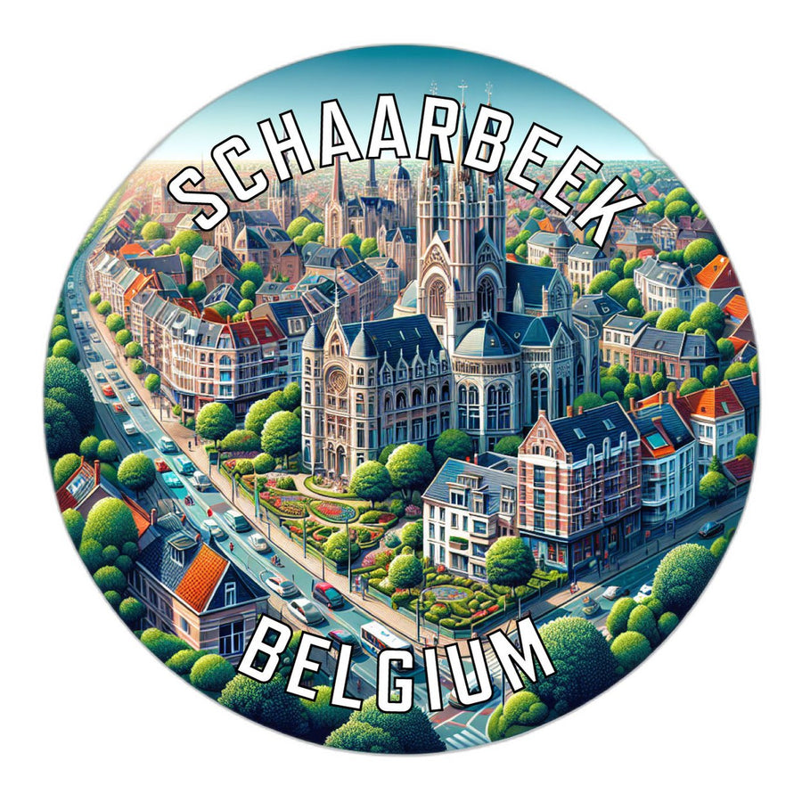 Schaarbeek Belgium Souvenir Die Cut Flat Magnet Image 1