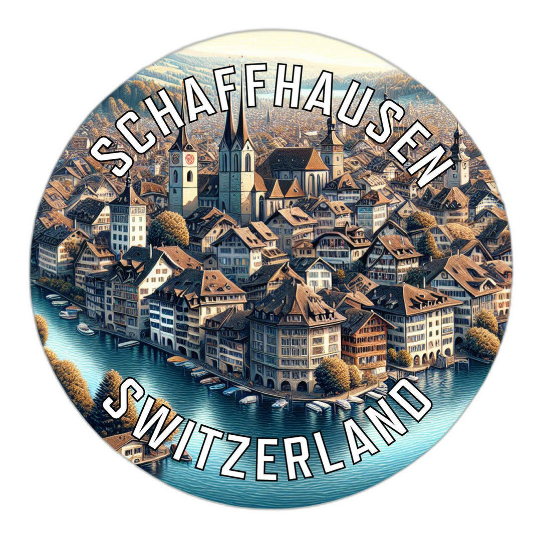 Schaffhausen Switzerland Souvenir Die Cut Flat Magnet Image 1