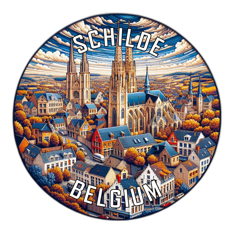 Schilde Belgium Souvenir Die Cut Flat Magnet Image 1