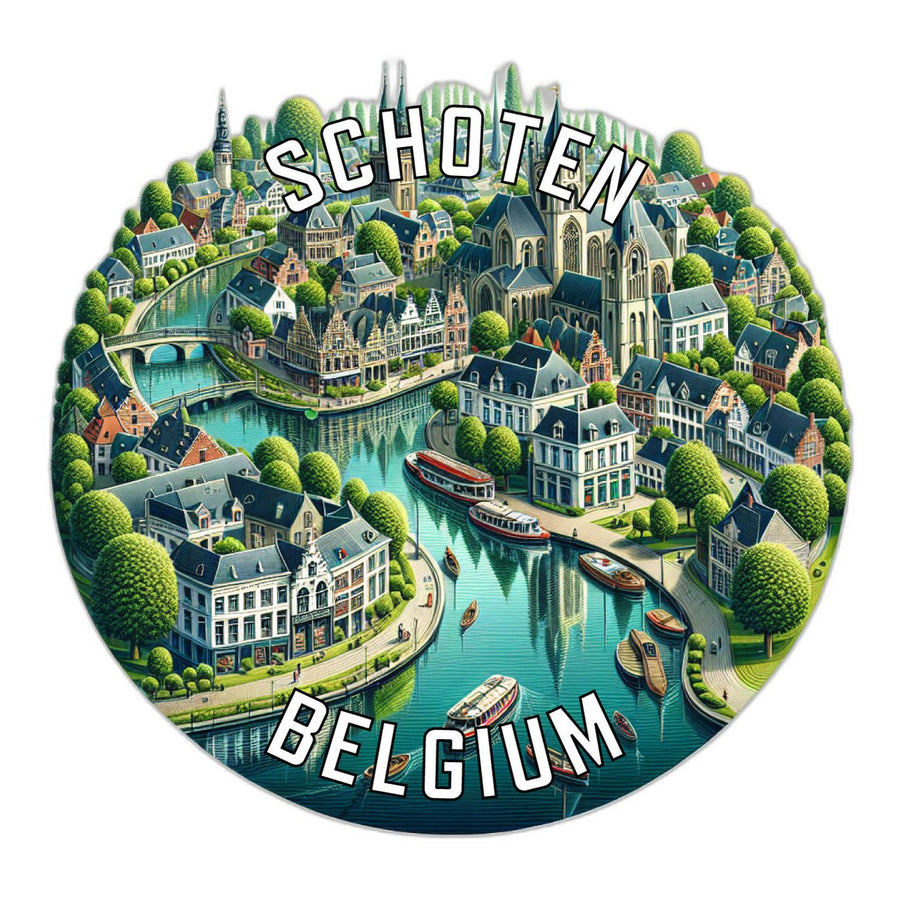 Schoten Belgium Souvenir Die Cut Flat Magnet Image 1