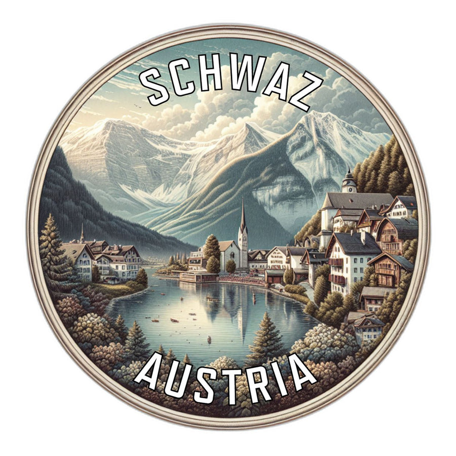 Schwaz Austria Souvenir Die Cut Flat Magnet Image 1