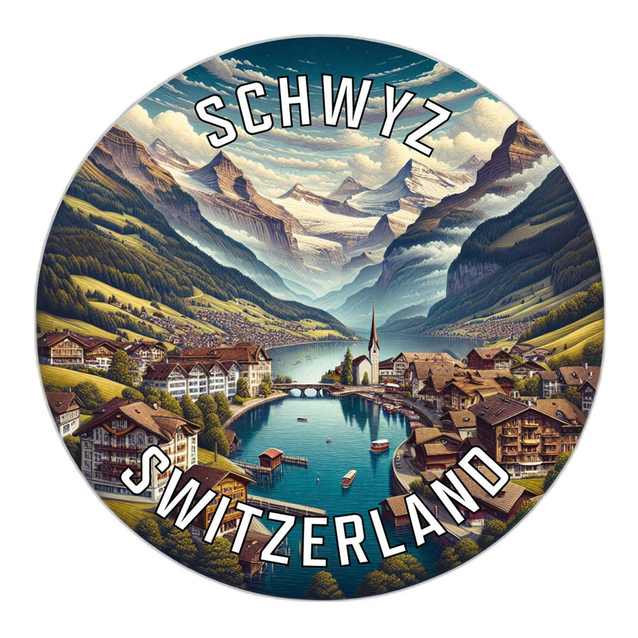 Schwyz Switzerland Souvenir Die Cut Flat Magnet Image 1