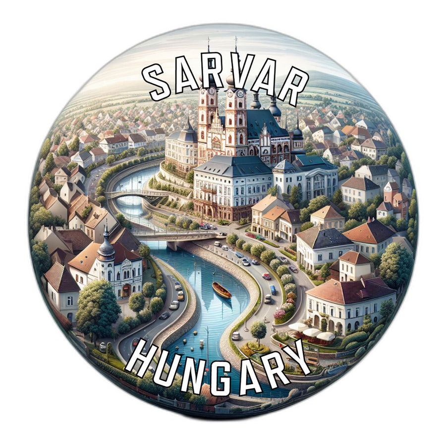 Sarvar Hungary Souvenir Die Cut Flat Magnet Image 1