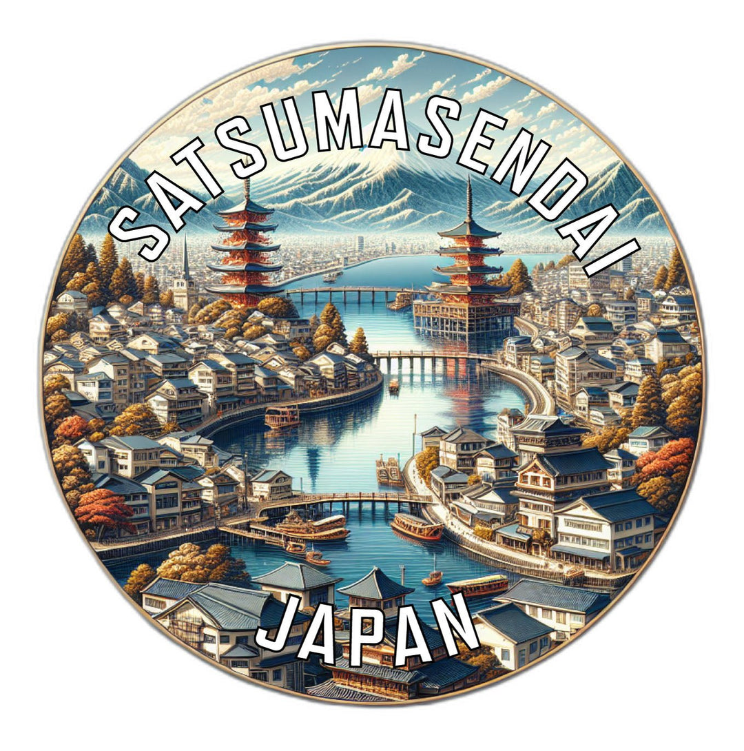 Satsumasendai Japan Souvenir Die Cut Flat Magnet Image 1