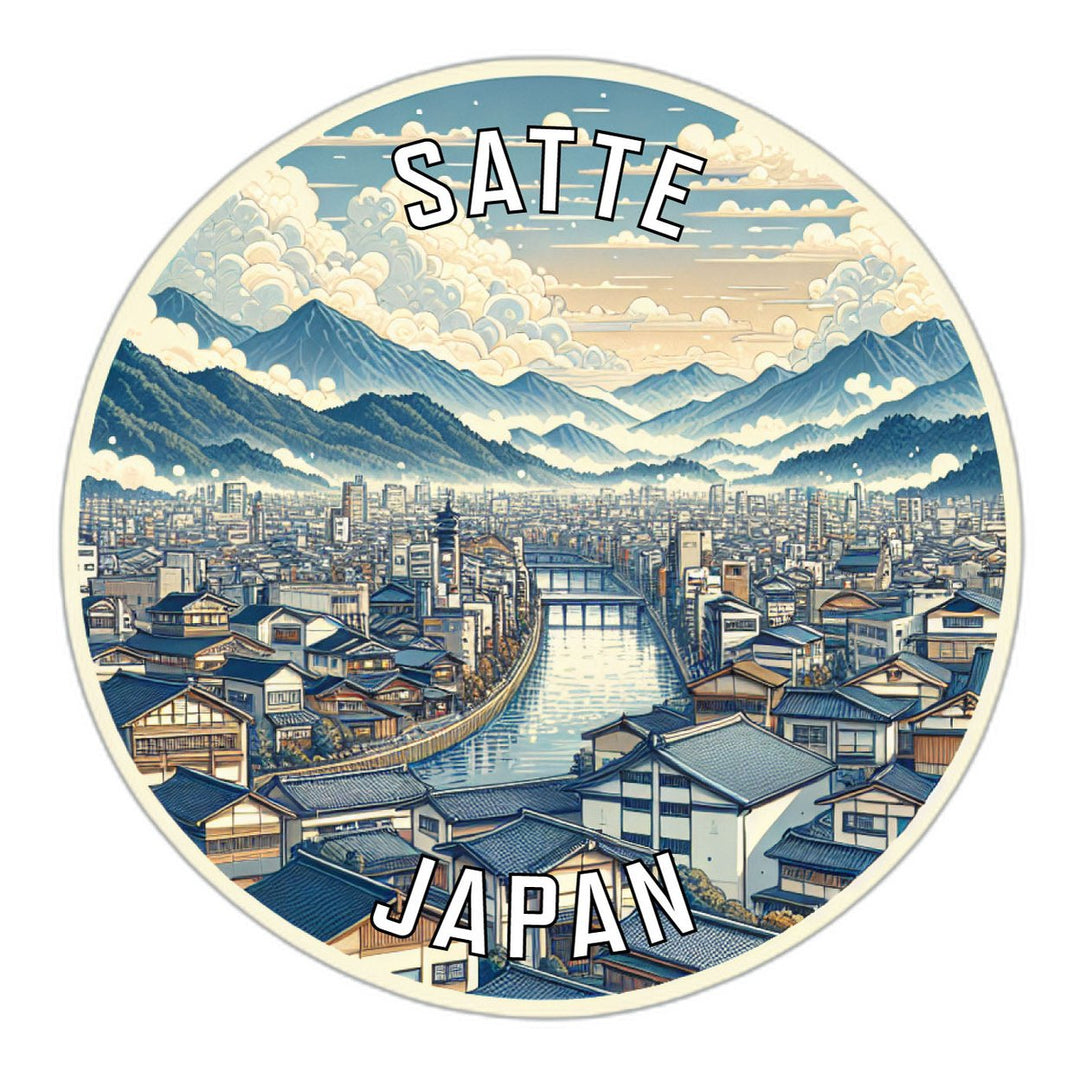 Satte Japan Souvenir Die Cut Flat Magnet Image 1