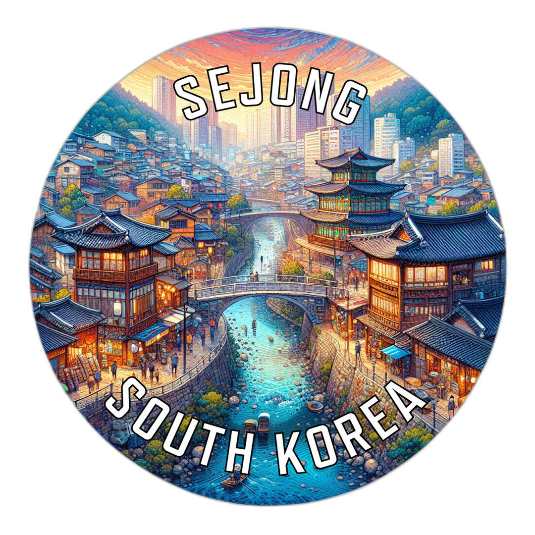 Sejong Korea South Souvenir Die Cut Flat Magnet Image 1