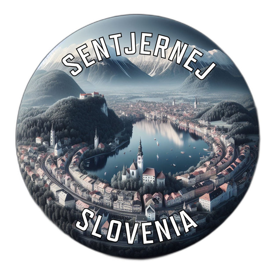 Sentjernej Slovenia Souvenir Die Cut Flat Magnet Image 1