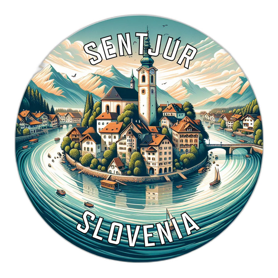 Sentjur Slovenia Souvenir Die Cut Flat Magnet Image 1