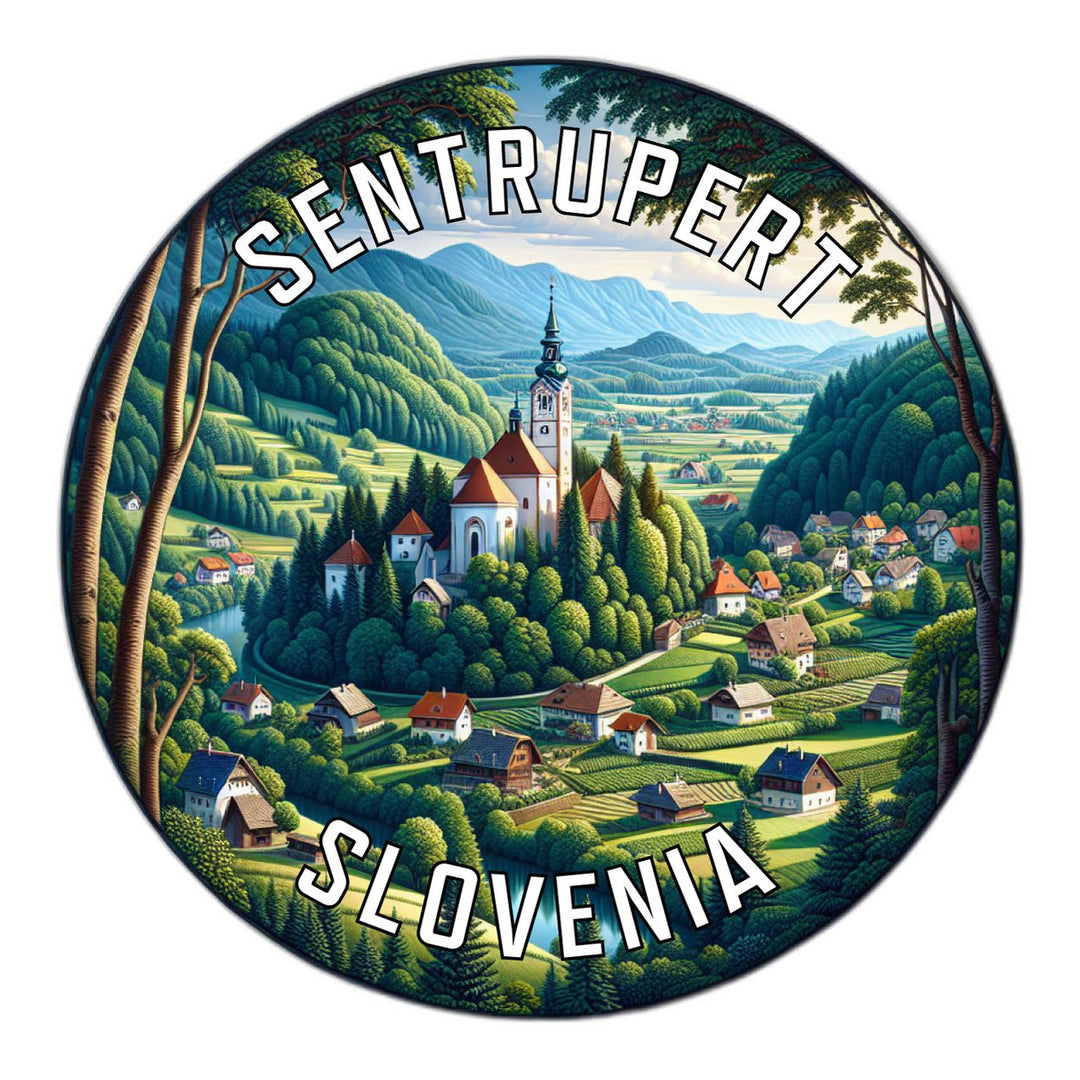 Sentrupert Slovenia Souvenir Die Cut Flat Magnet Image 1